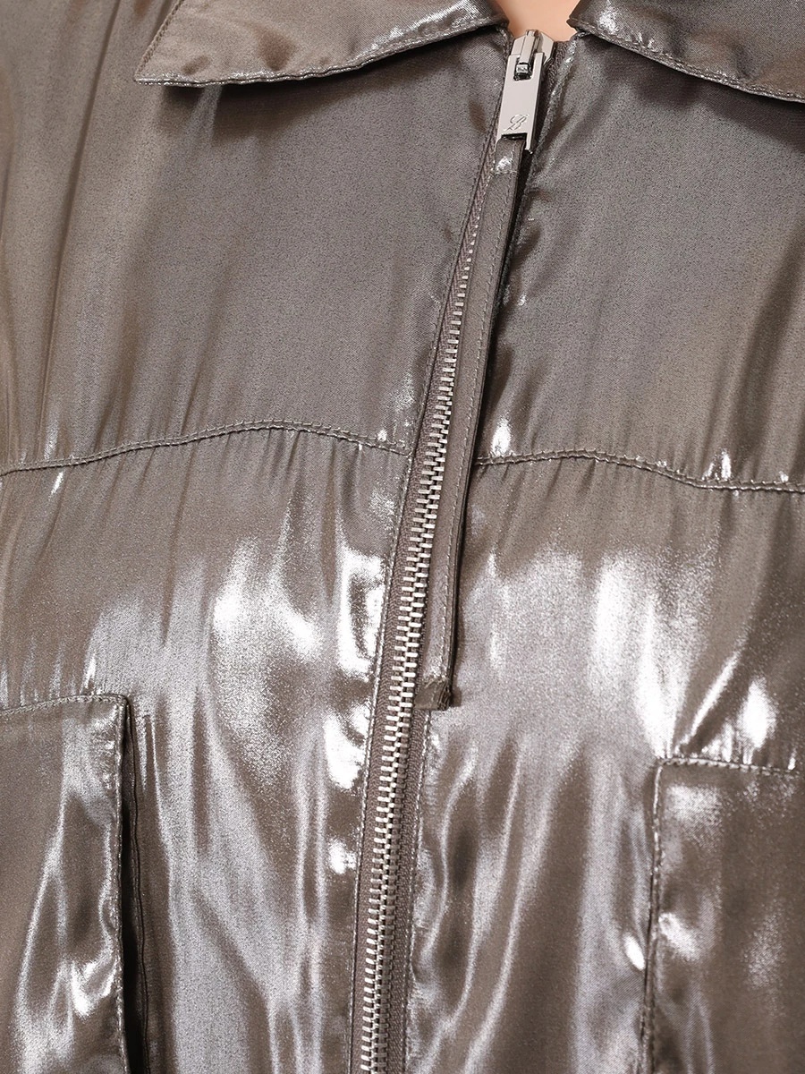 Blumarine Long-sleeved Casual Jacket In Gray