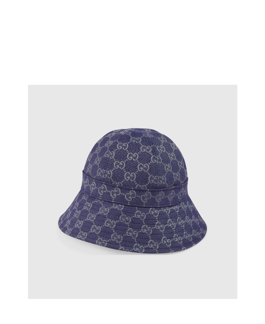 Gucci Gg Cotton Bucket Hat In Blue