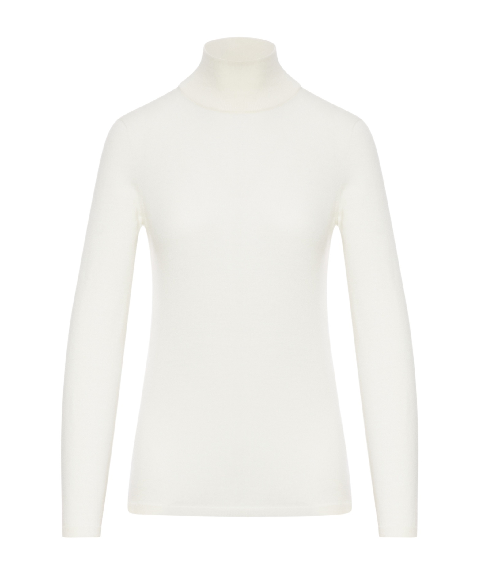 Max Mara Roll-neck Cashmere Sweater In White