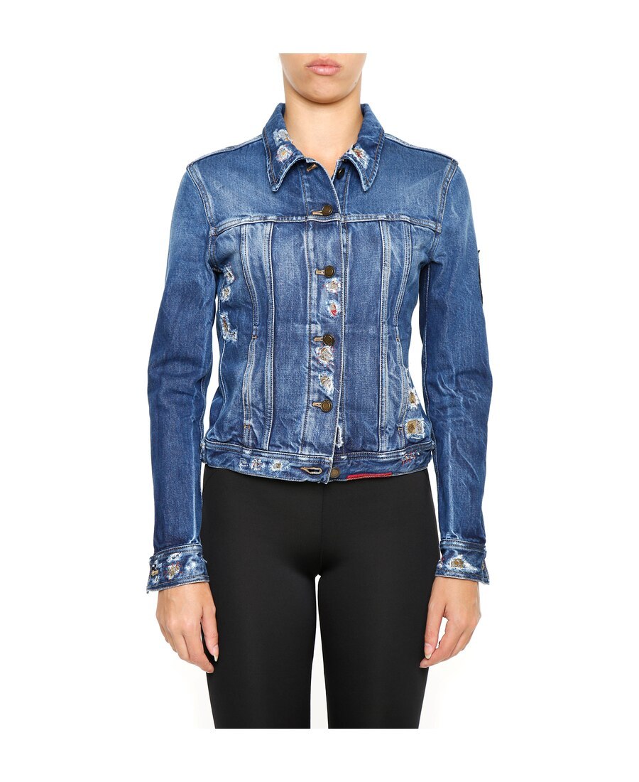 Saint Laurent A Well-fitting Denim Coat In Blue