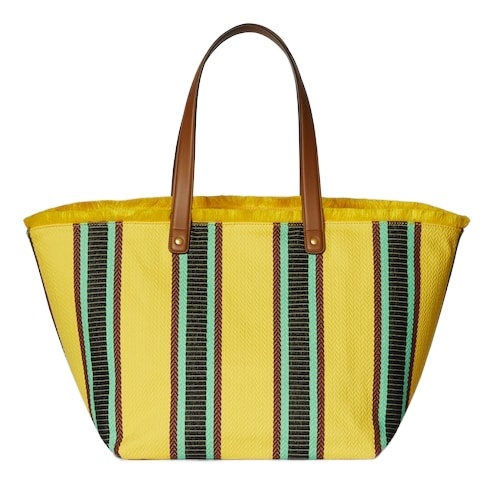 Gucci Embroidered Medium Canvas Tote Bag