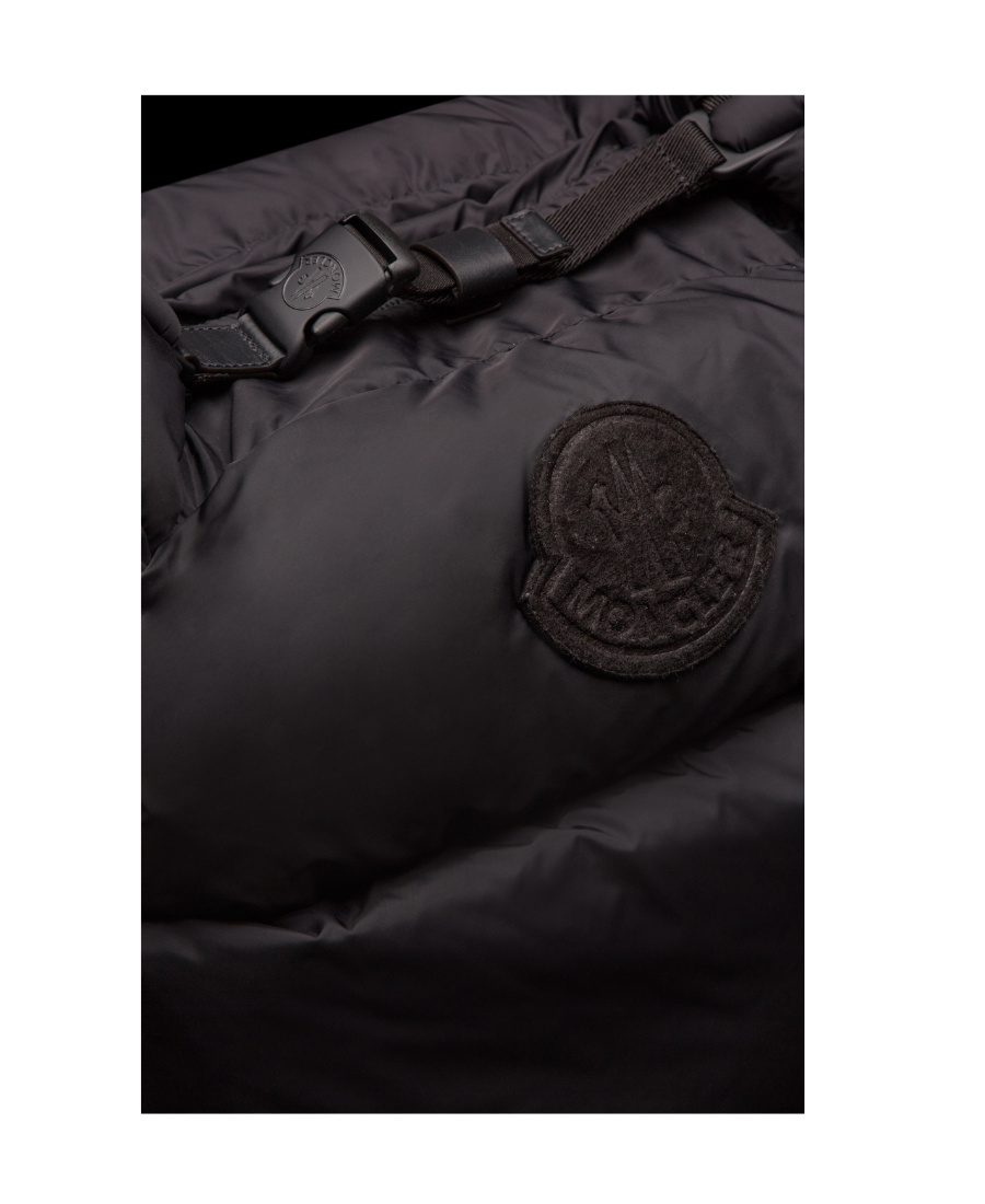 Moncler Legere Logo-patch Padded Backpack In Black