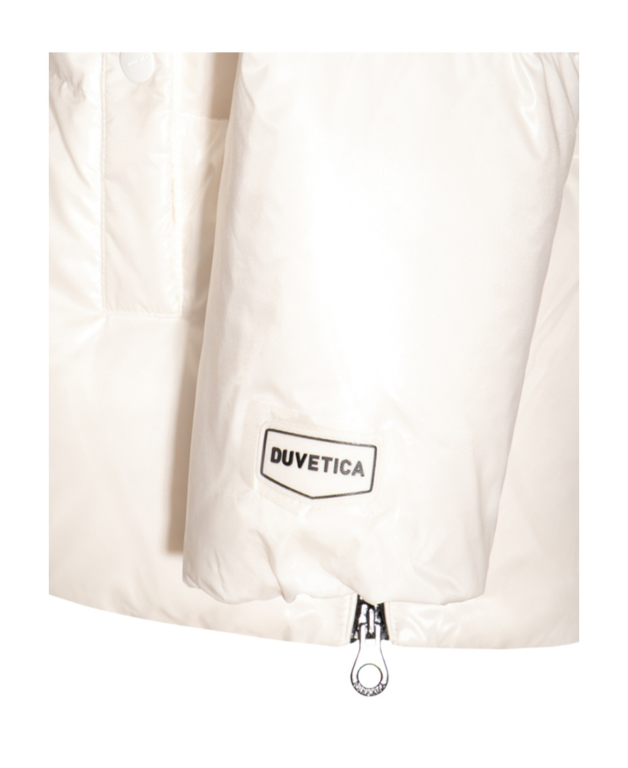 Duvetica Hooded Full-zip Down Jacket In White