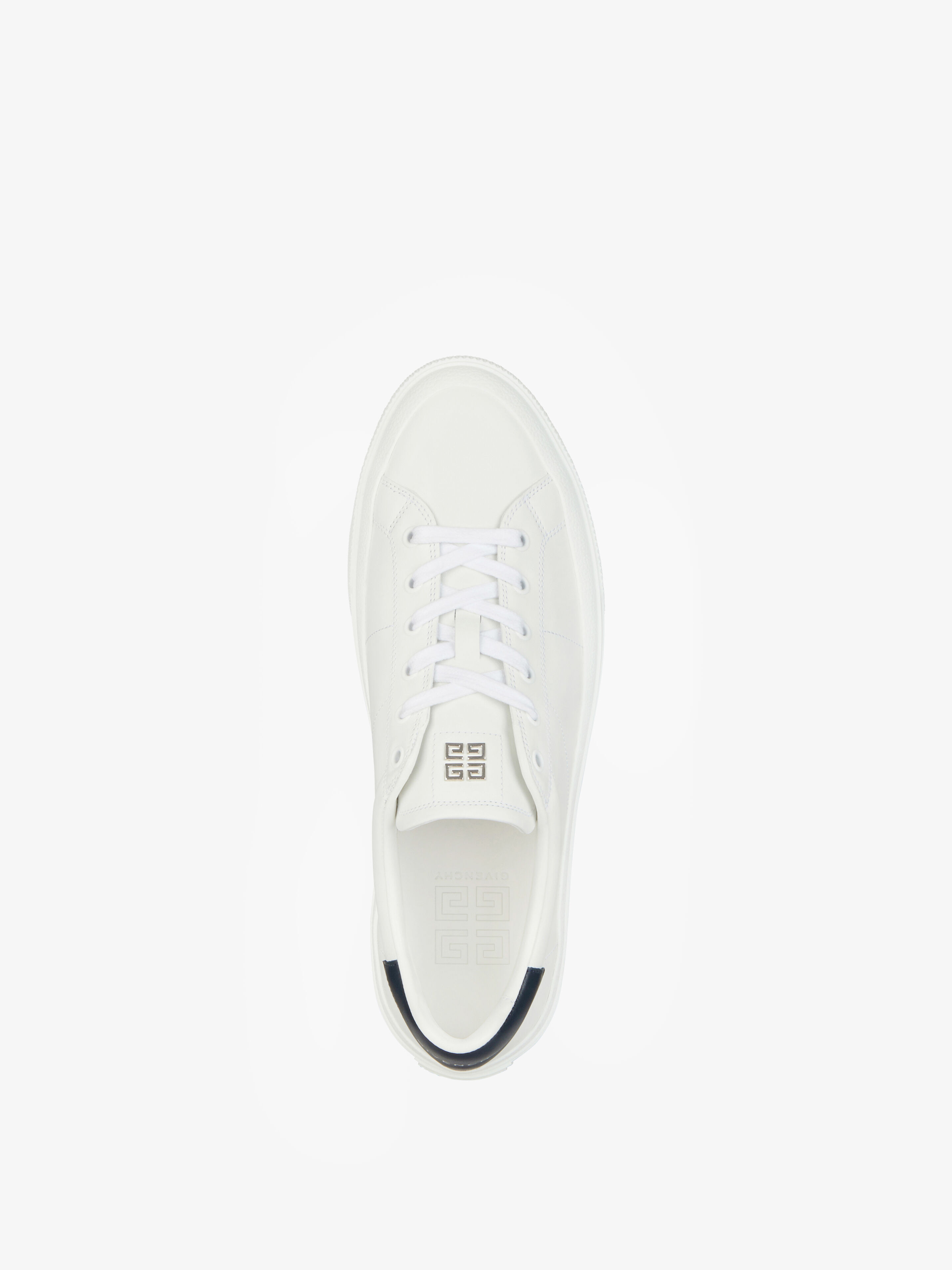 Givenchy City Sport Leather Sneakers In White