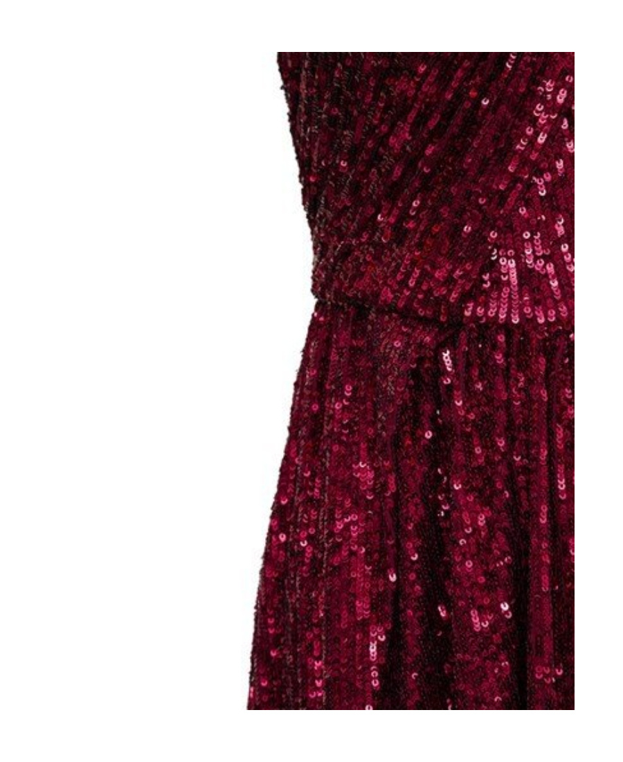 Saint Laurent Sequinned Pleated Mini Dress In Brown