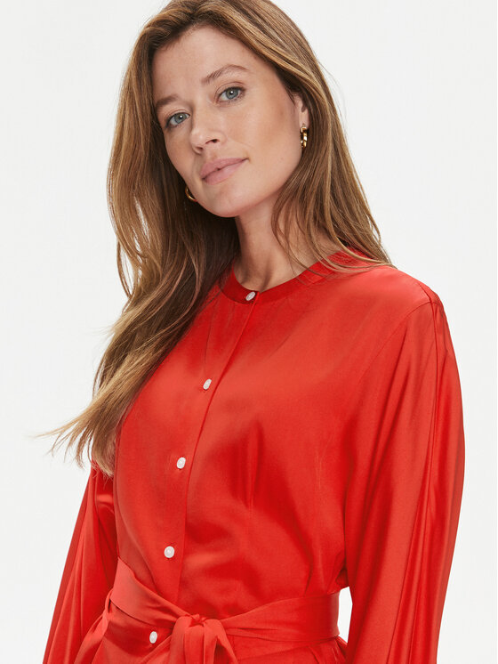 Tommy Hilfiger Long-sleeved Dress In Red