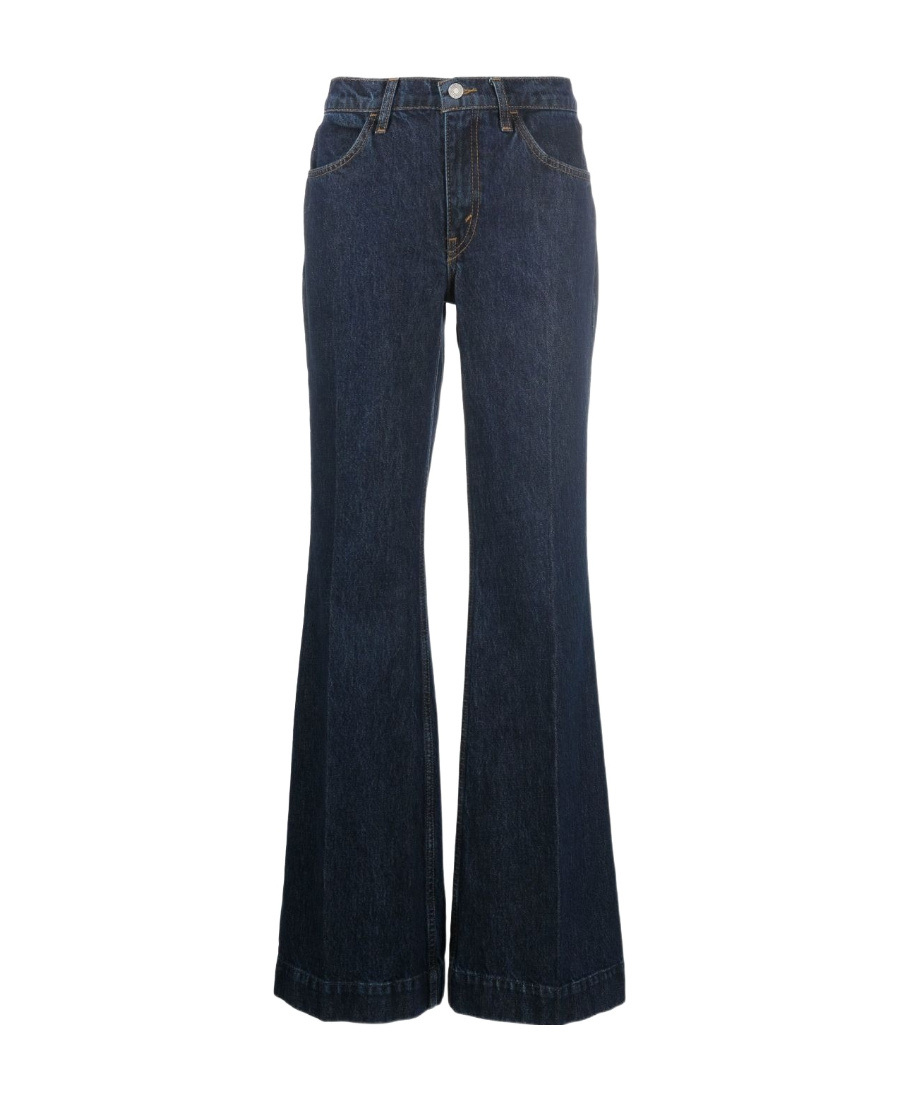 Re/done 70s Low-rise Flared Jeans In Black