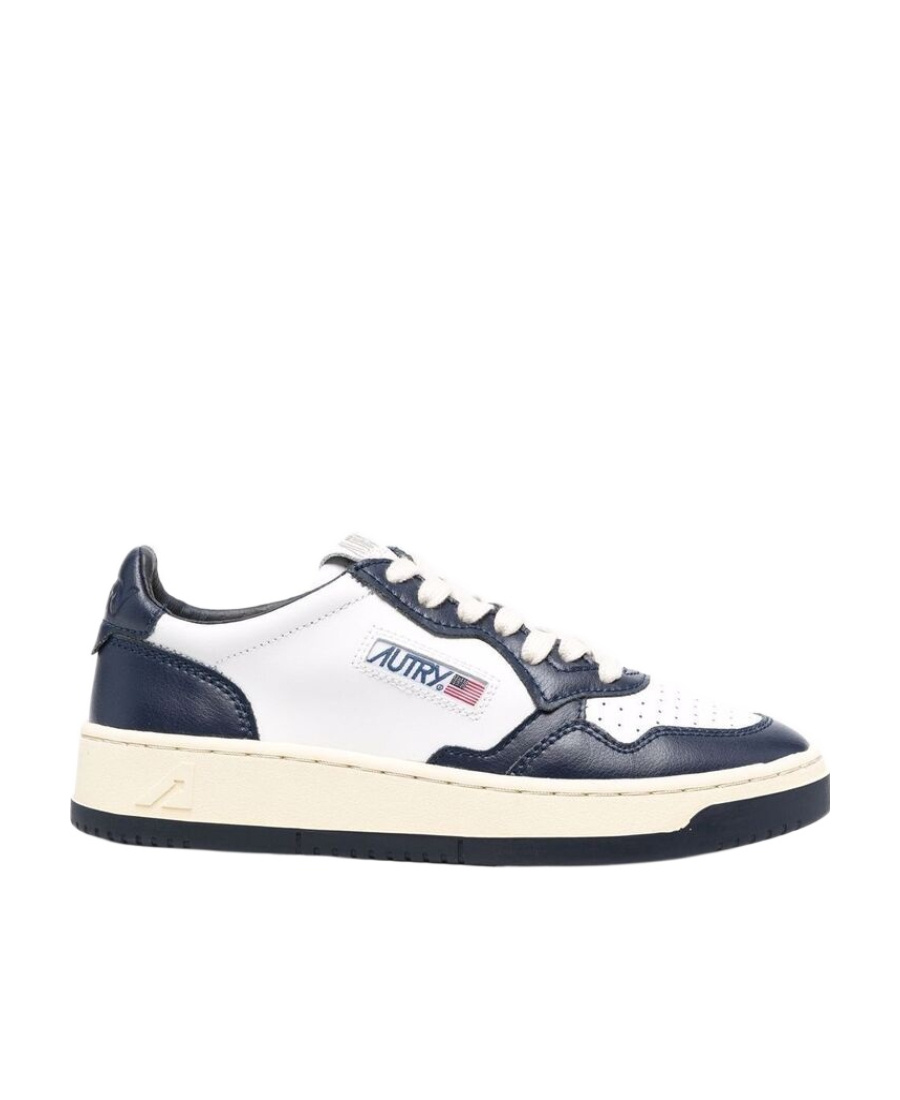 Autry Logo Patch Round Toe Sneakers In White