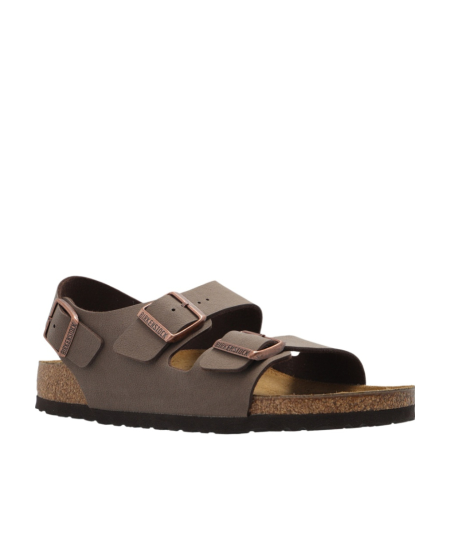 Birkenstock Logo Sandals In Brown