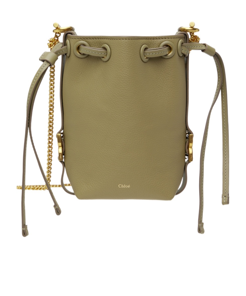 Chloé Marcie Bucket Shoulder Bag In Green