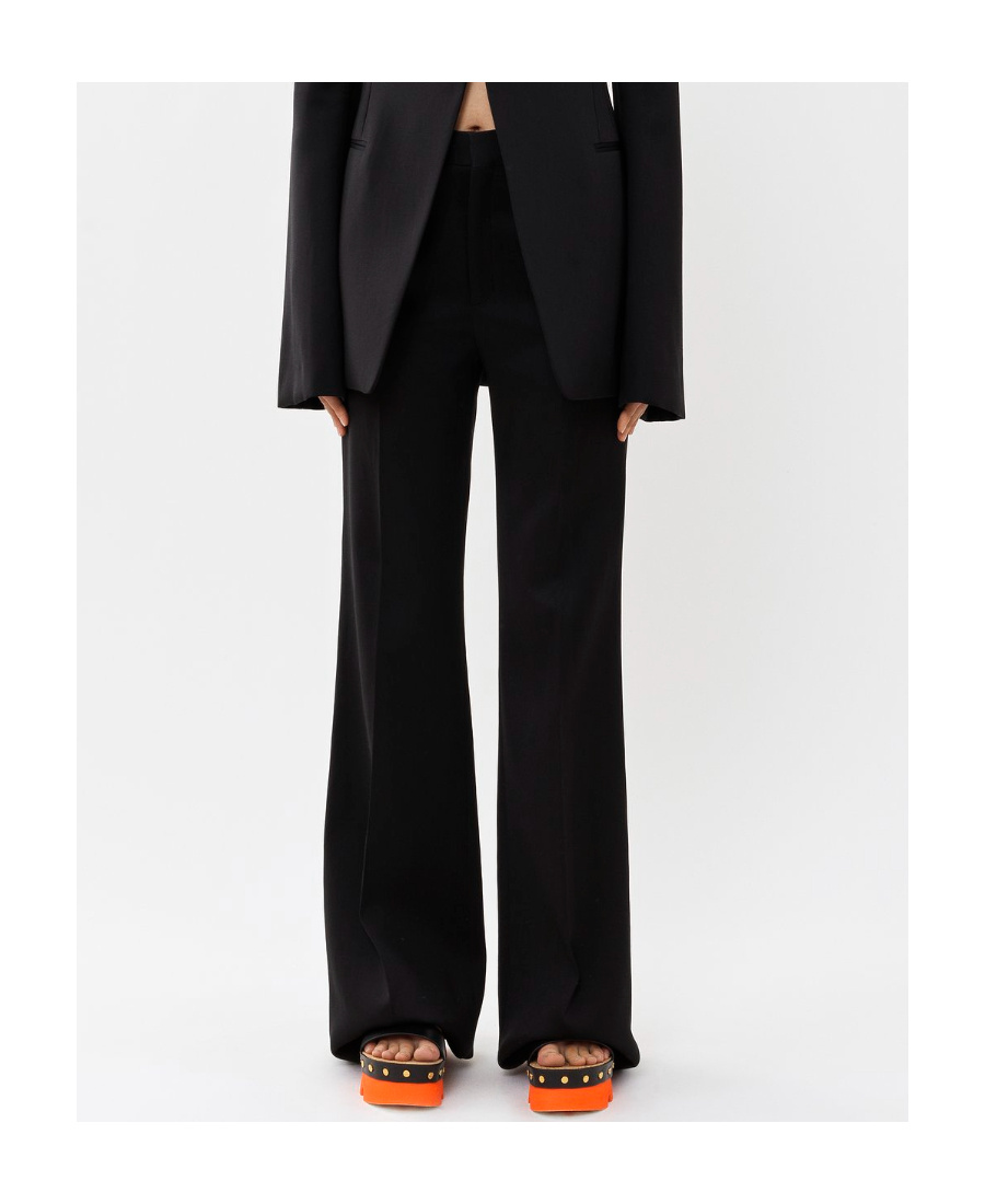 Chloé Tailored Flared Trousers In Black