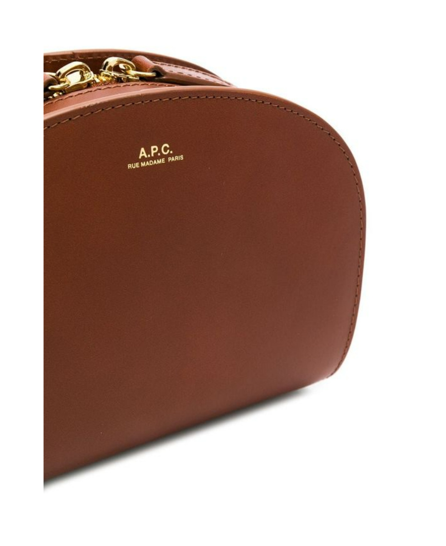 Apc Demi-lune Crossbody Bag In Brown