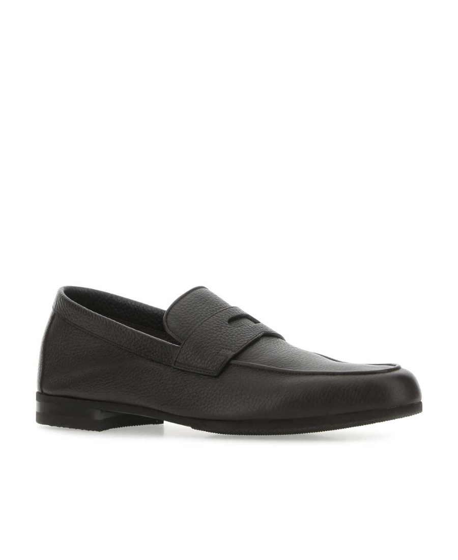 John Lobb Mocassini Thorne In Pelle Cioccolato Uomo In Black