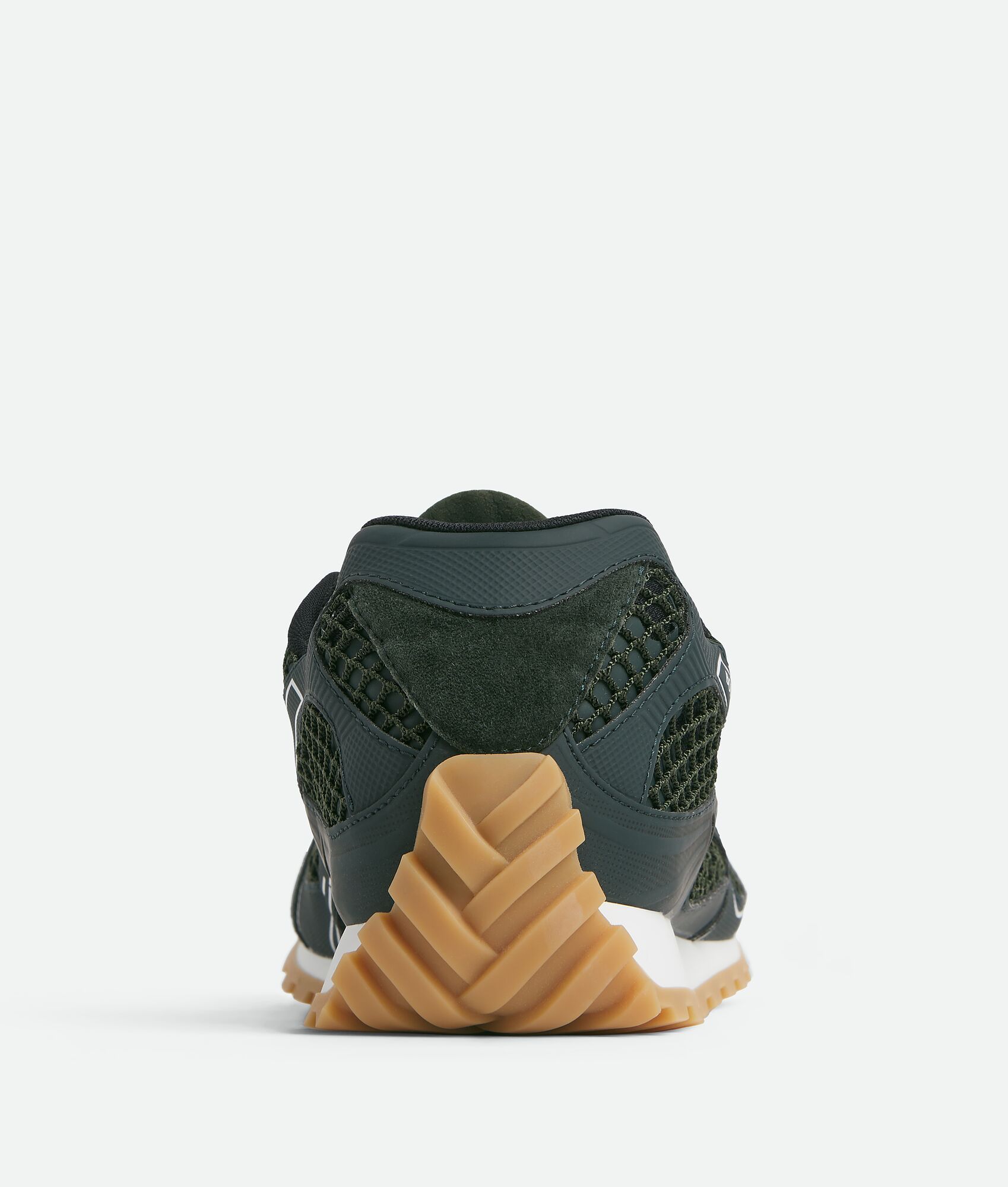 Bottega Veneta Orbit Mesh Running Sneakers Rubber Sole In Black