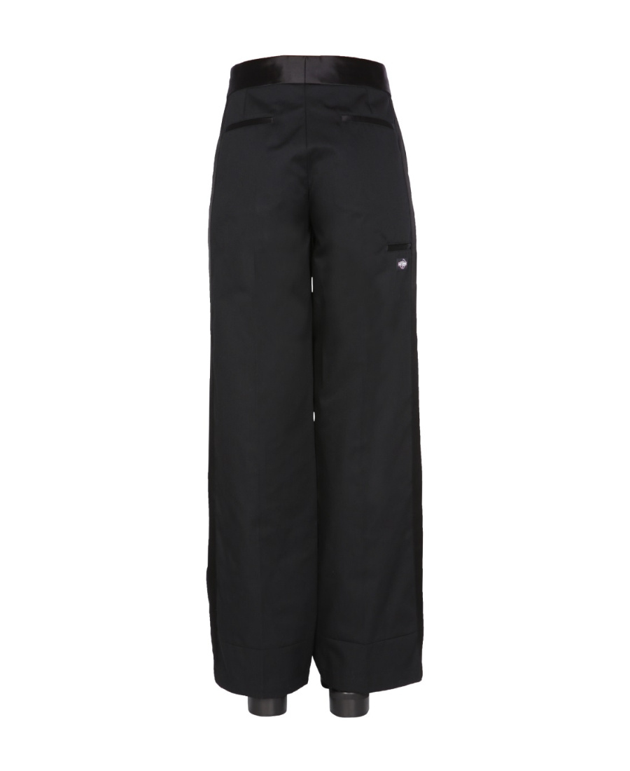 Raf Simons Tonal High-waisted Trousers In Black