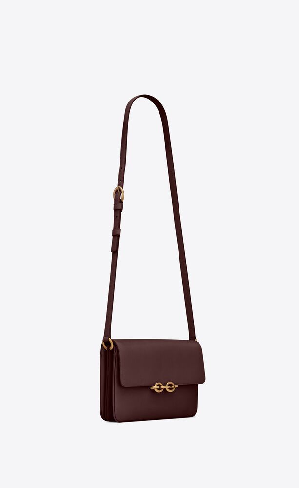 Saint Laurent Le Maillon Crossbody Bag In White