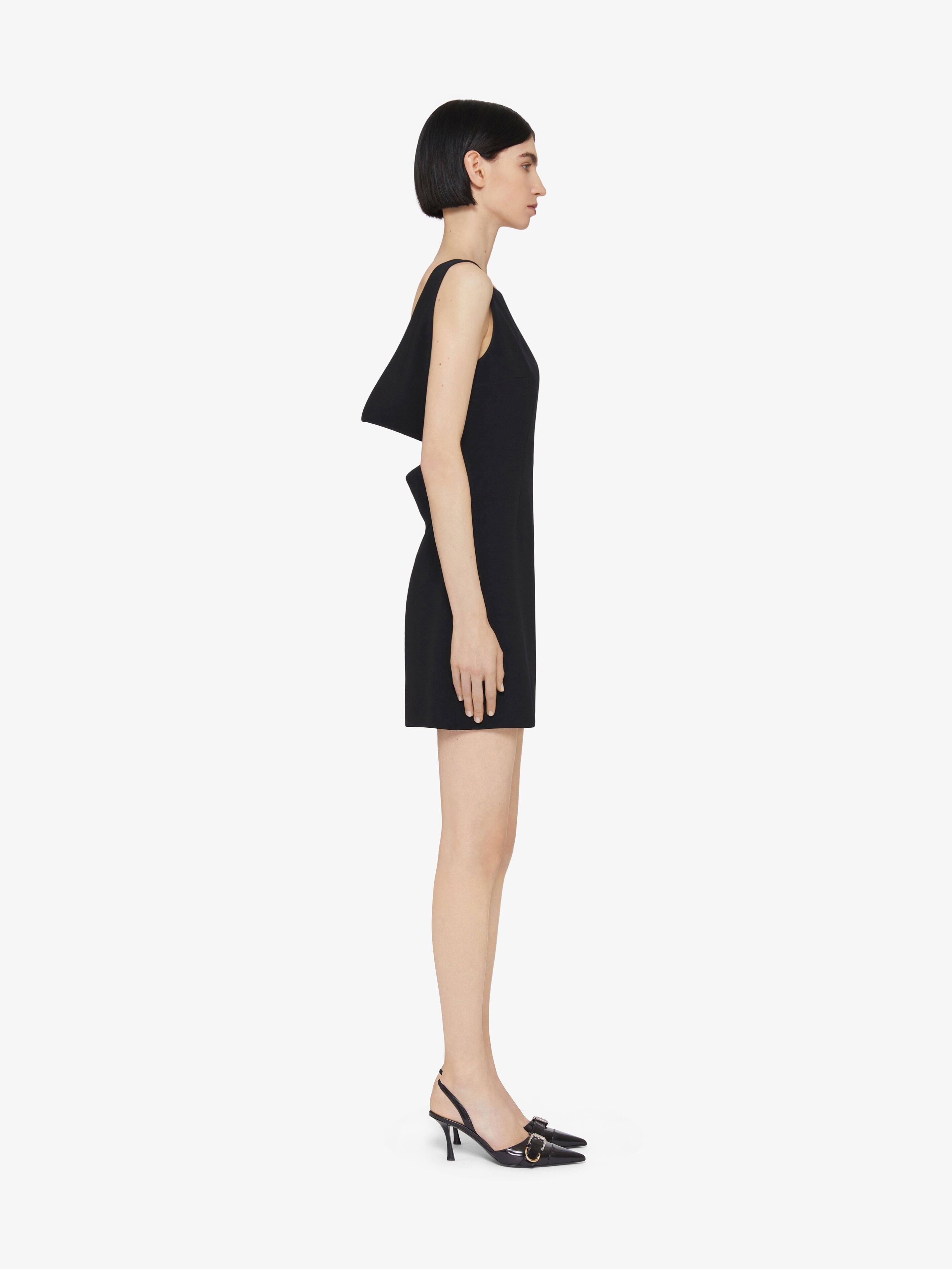 Givenchy Cutout Draped Mini Dress In Black