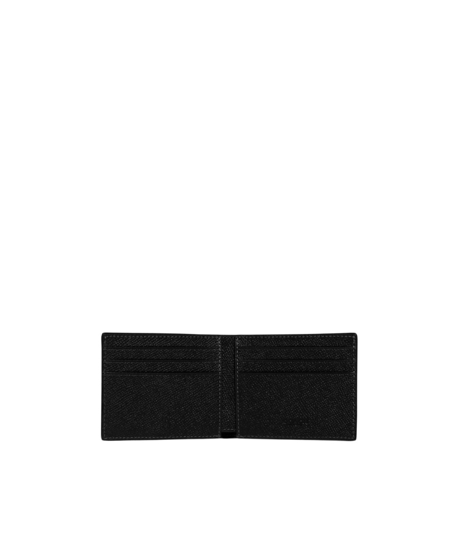 Coach Logo-plaque Bi-fold Wallet In Black