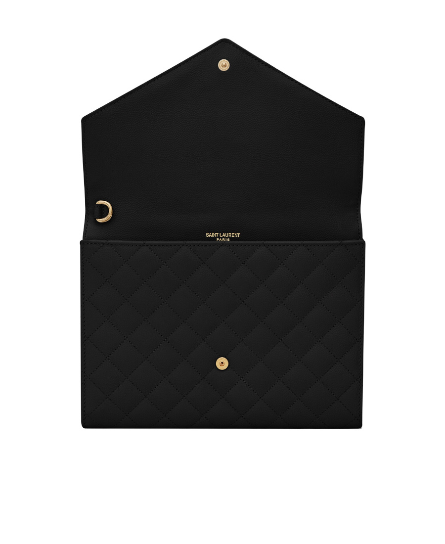 SAINT LAURENT MONOGRAM ENVELOPE CLUTCH BAG