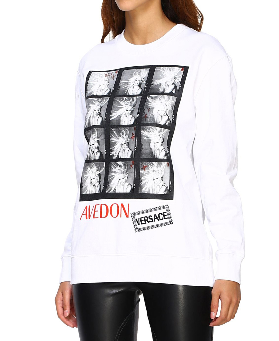 Versace Avedon Photo Print T-shirt In White