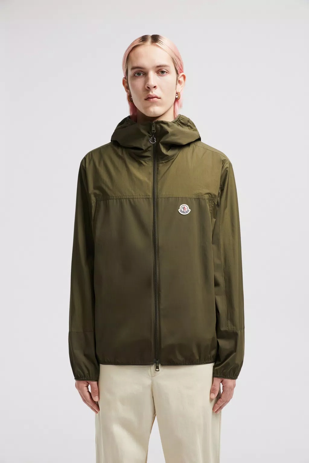 Moncler Kona Zip-up Windbreaker In Green
