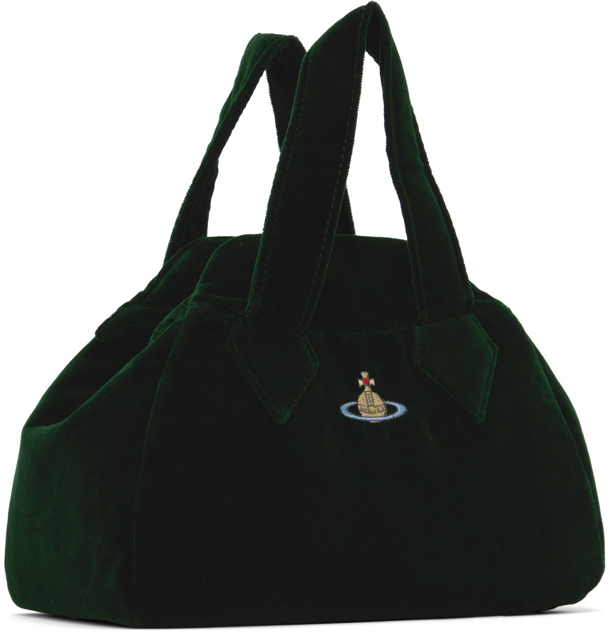 Vivienne Westwood Woman Black Velvet Medium Archive Handbag