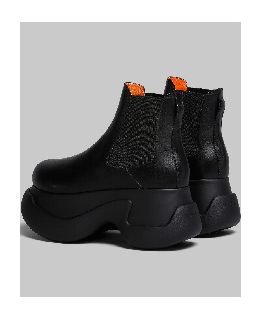 Marni 80mm Leather Ankle Boots In Black