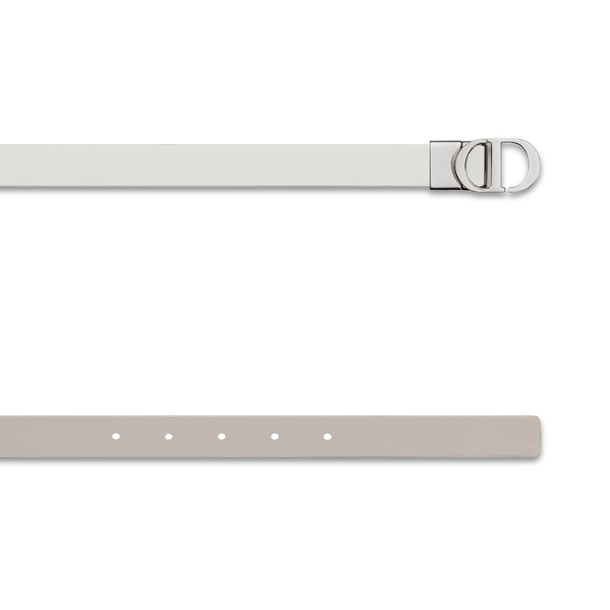 Dior 30 Montaigne Reversible Belt In Gray/light Gray