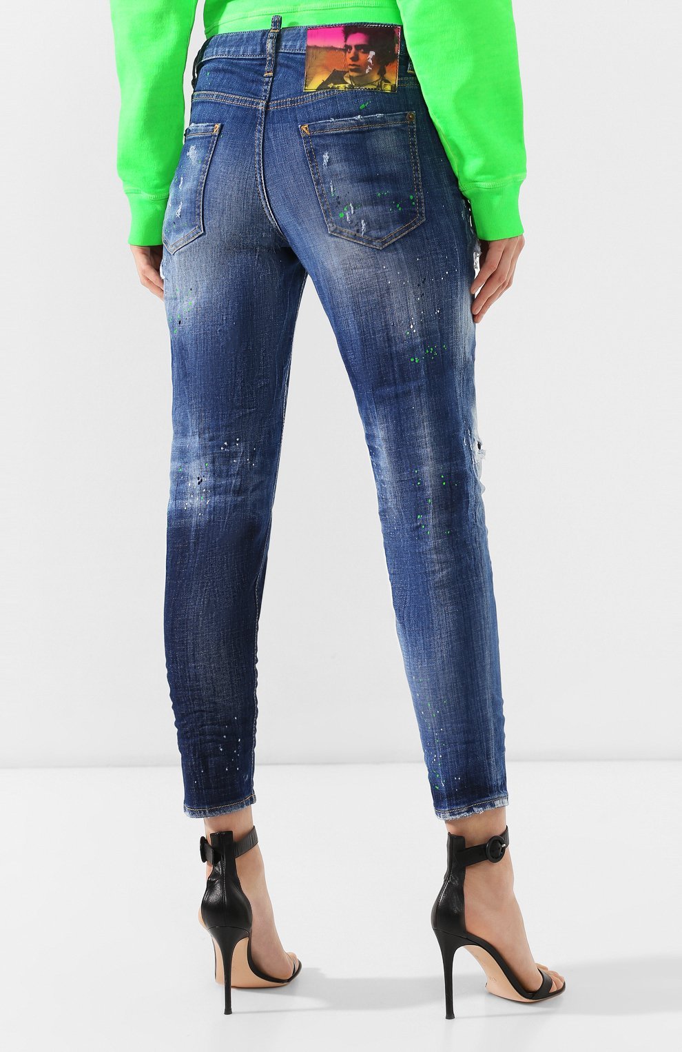 Dsquared2 Ripped Jeans With Details In Blue
