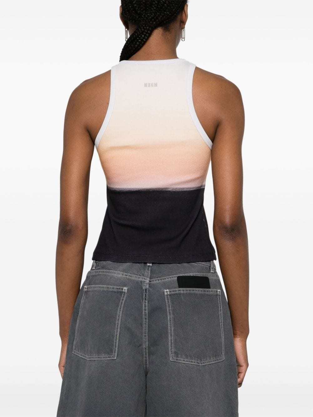 Msgm Multicolor Tanzanian Sunset Tank Top In Multicolor