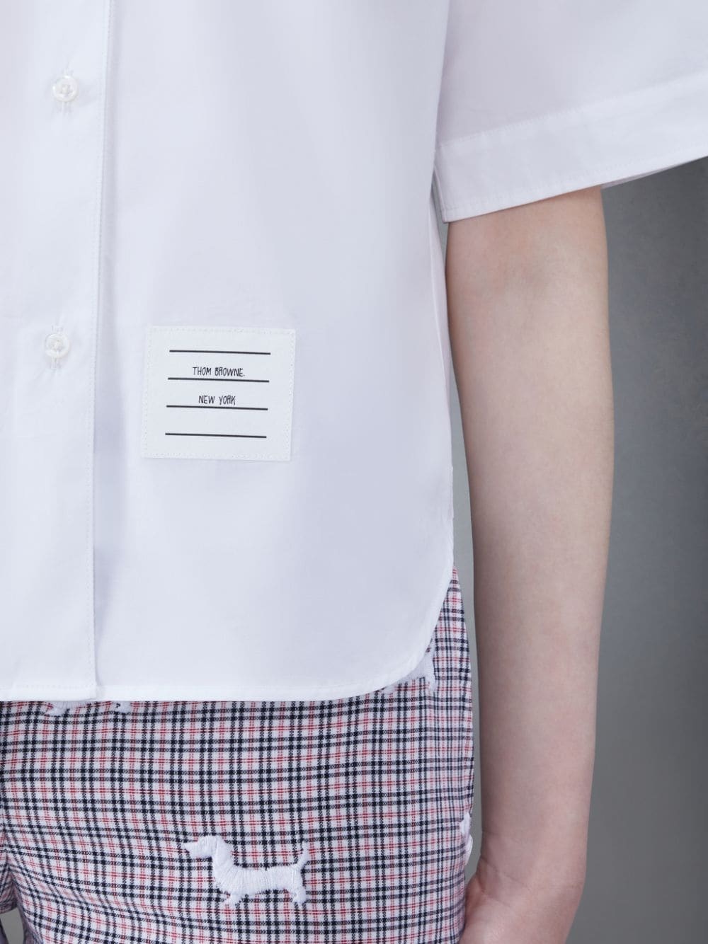 Thom Browne Box Pleat Cotton Shirt In White