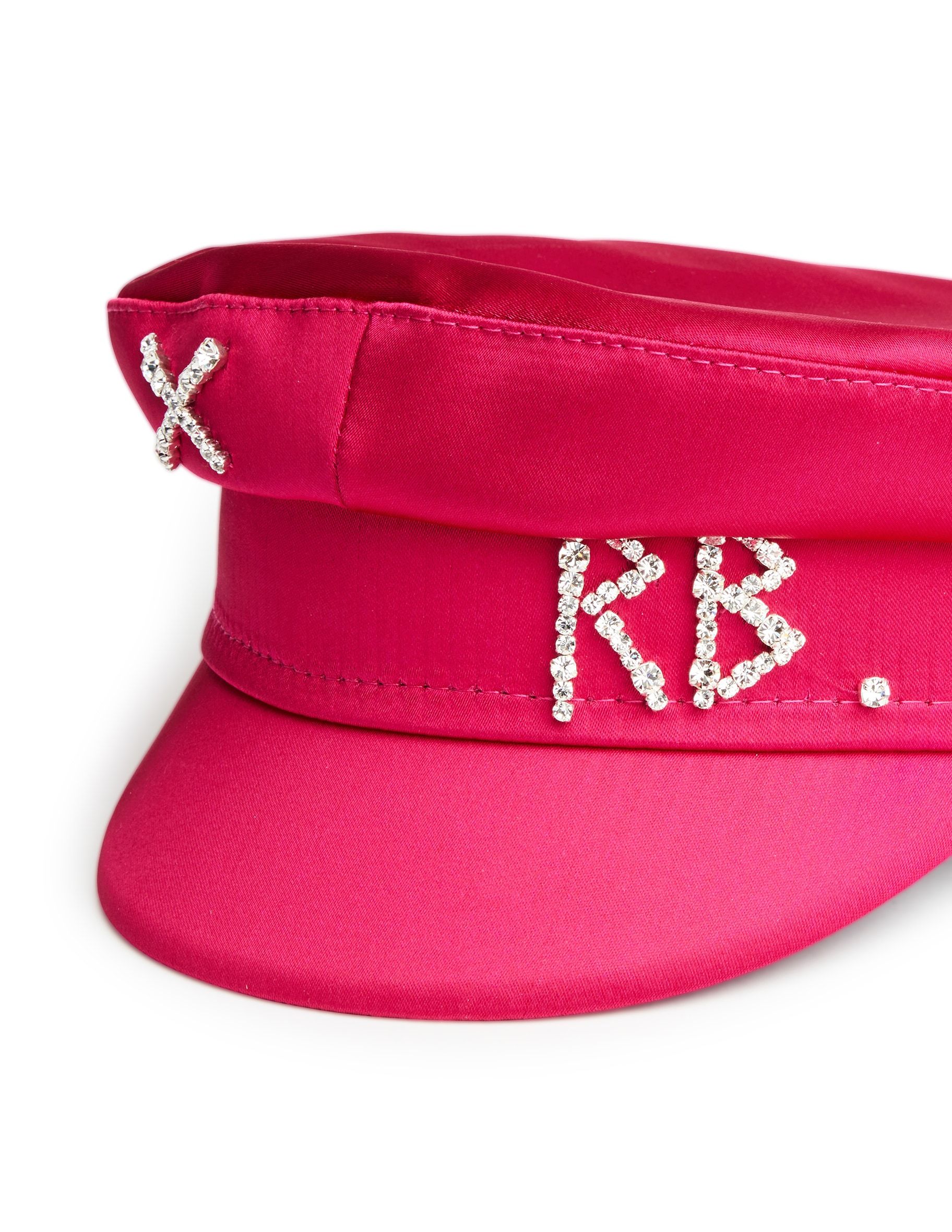 Ruslan Baginskiy Satin Baker Boy Crystal Hat