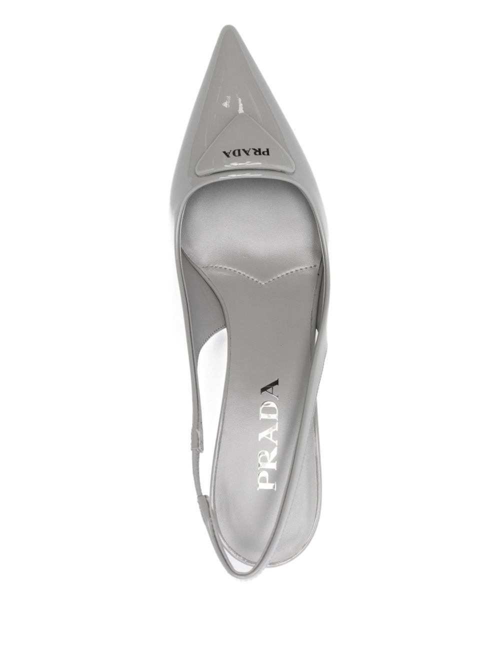 Prada Pointed High-heeled Sandals In White