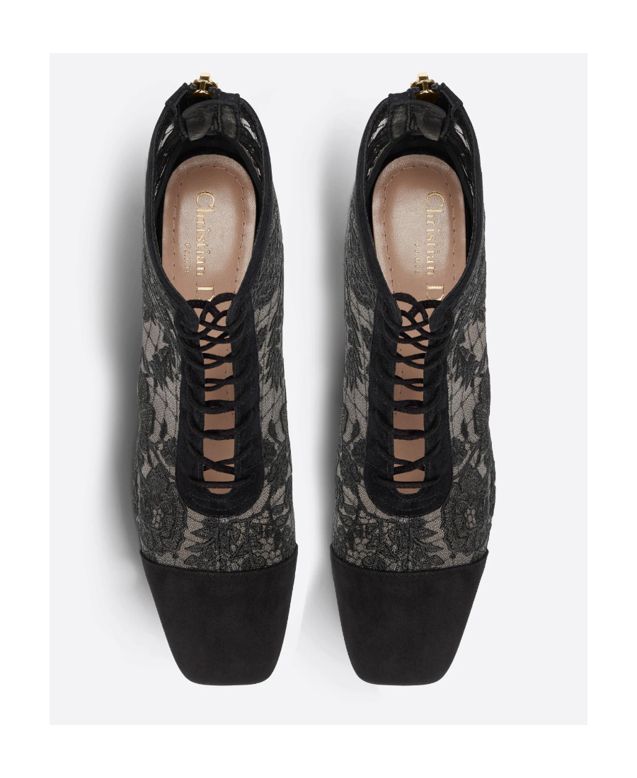 Dior Naughtily-d Zipper Short Boots In Black