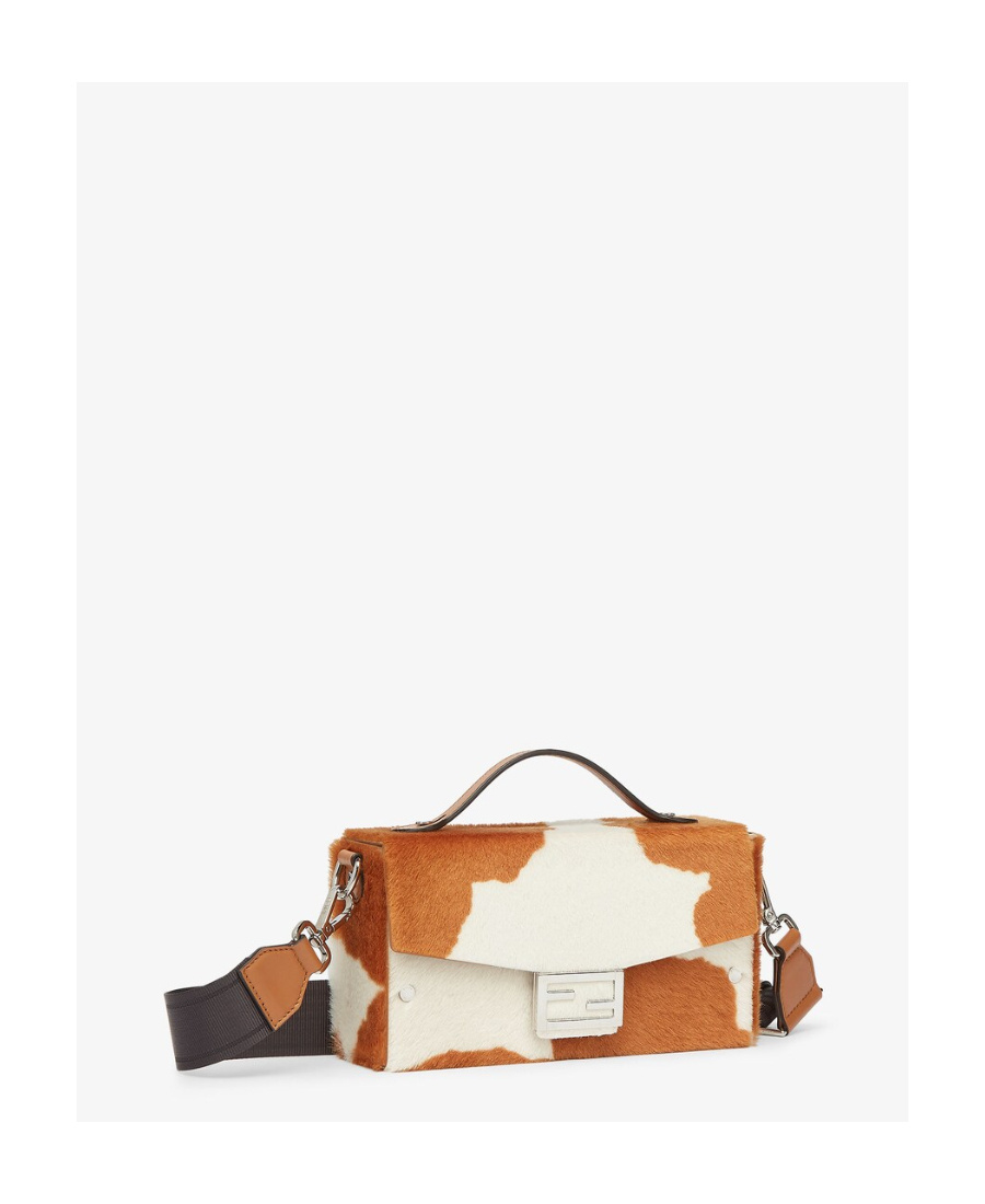 Fendi Animal Print Sheepskin Bag In Multicolor