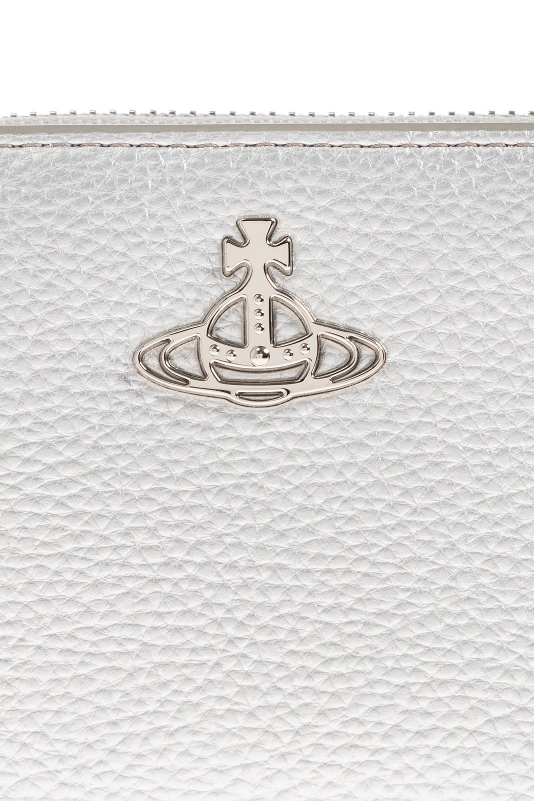 Vivienne Westwood Logo Plaque Zip-around Wallet In Brown