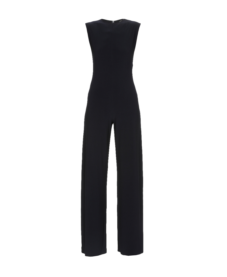Norma Kamali Black Round Neck Jumpsuit