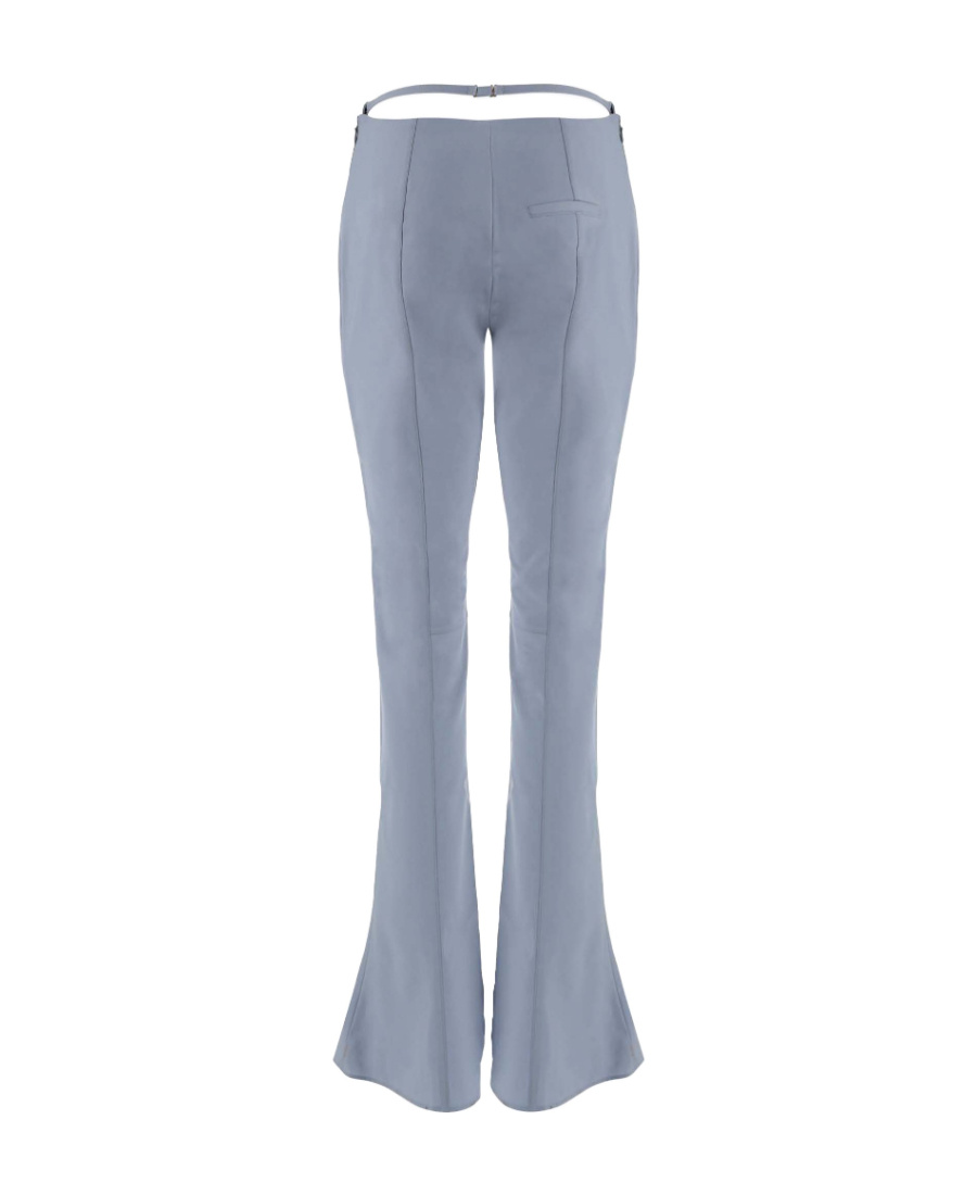 Jacquemus Wool-blend Flared Trousers In Blue