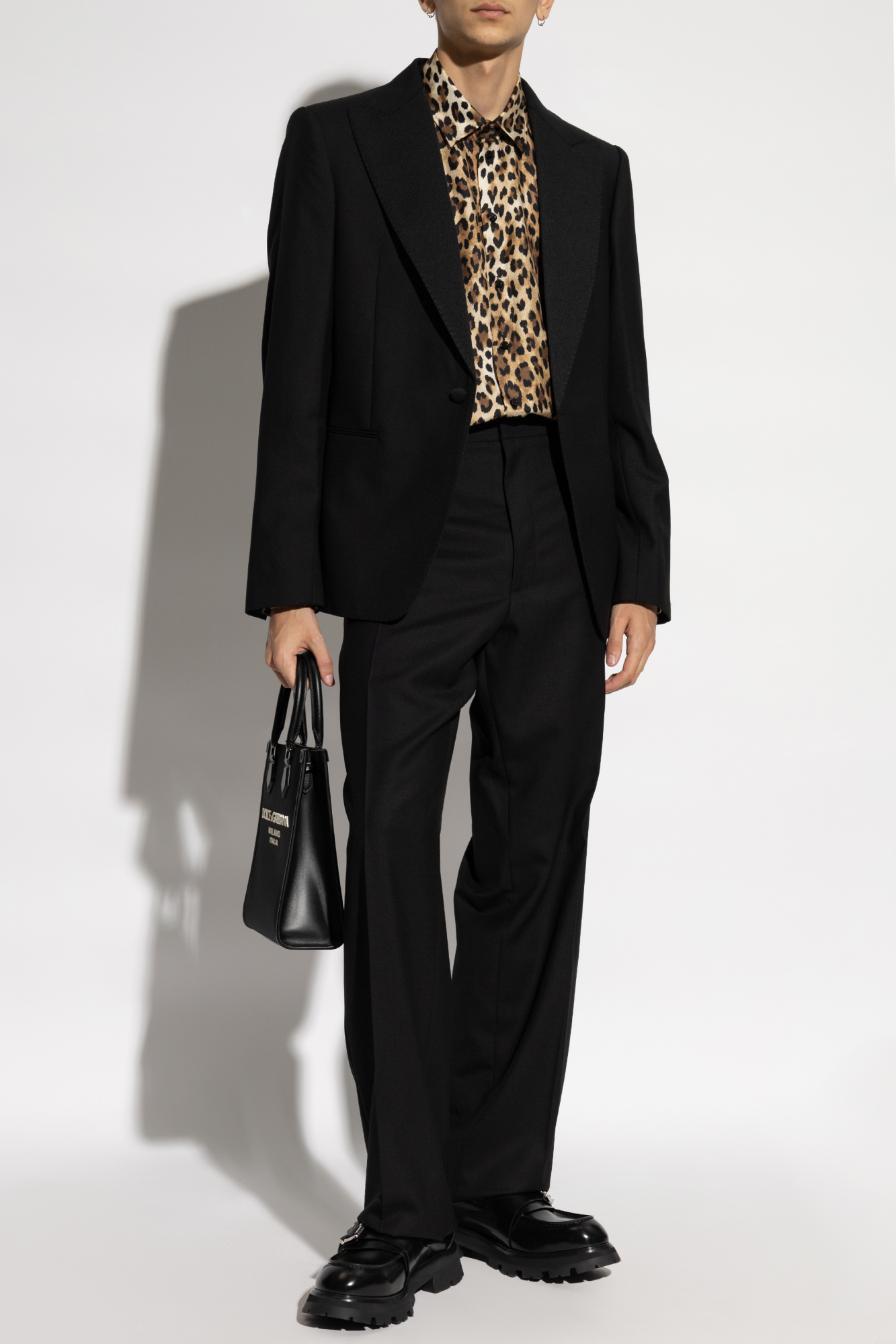 Moschino Slogan Printed Blazer In Black