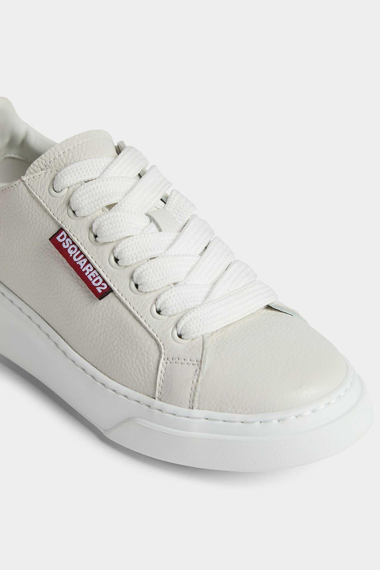 Shop Dsquared2 Logo-embossed Lace-up Sneakers In White