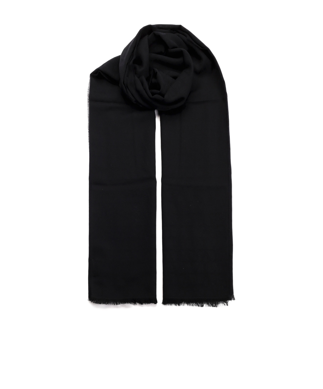 Valentino Fringed Edge Scarf In Black