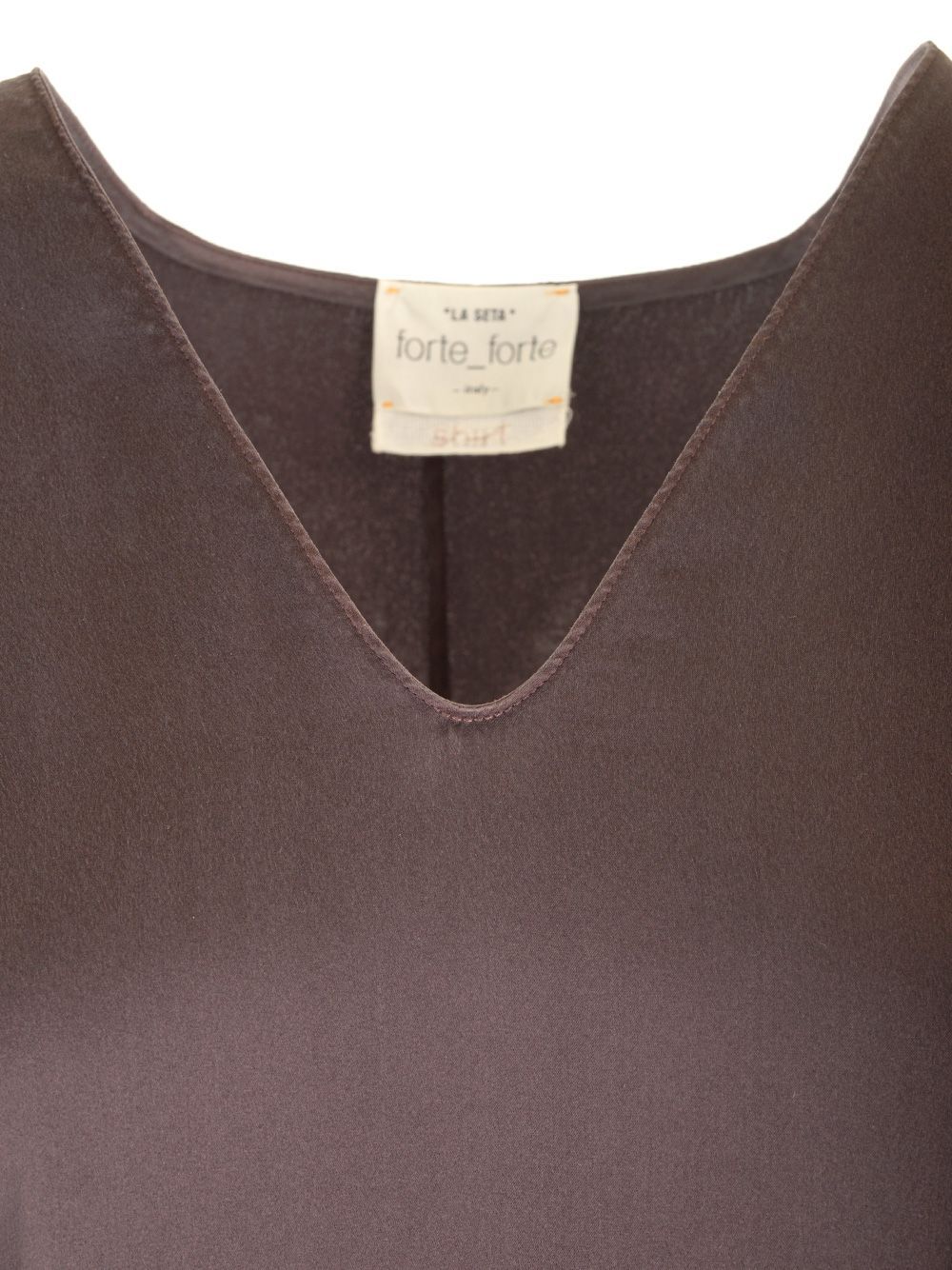 FORTE FORTE SILK SATIN LONG-SLEEVE TOP