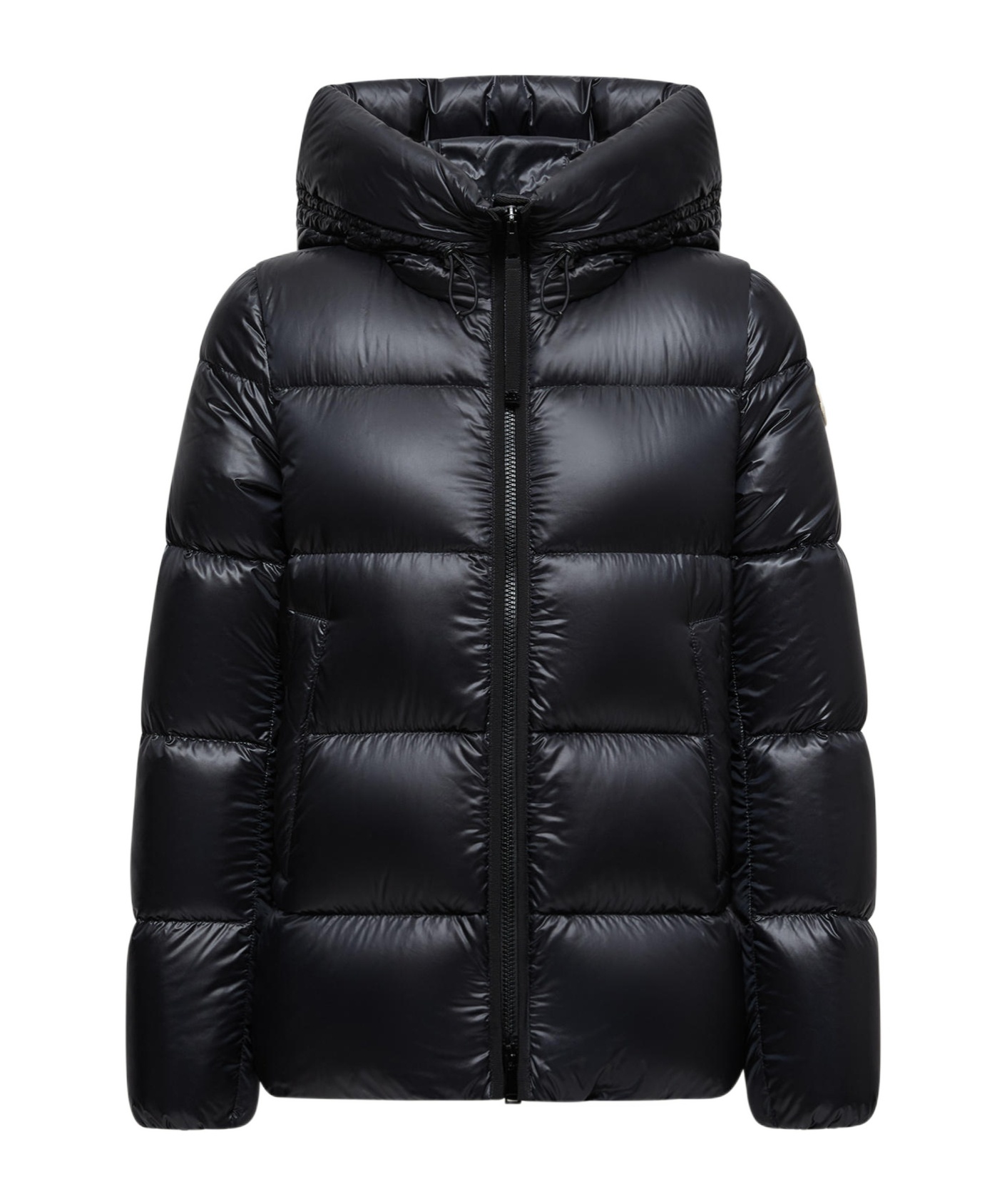 Moncler Serittes Short Down Jacket With Hood In Black