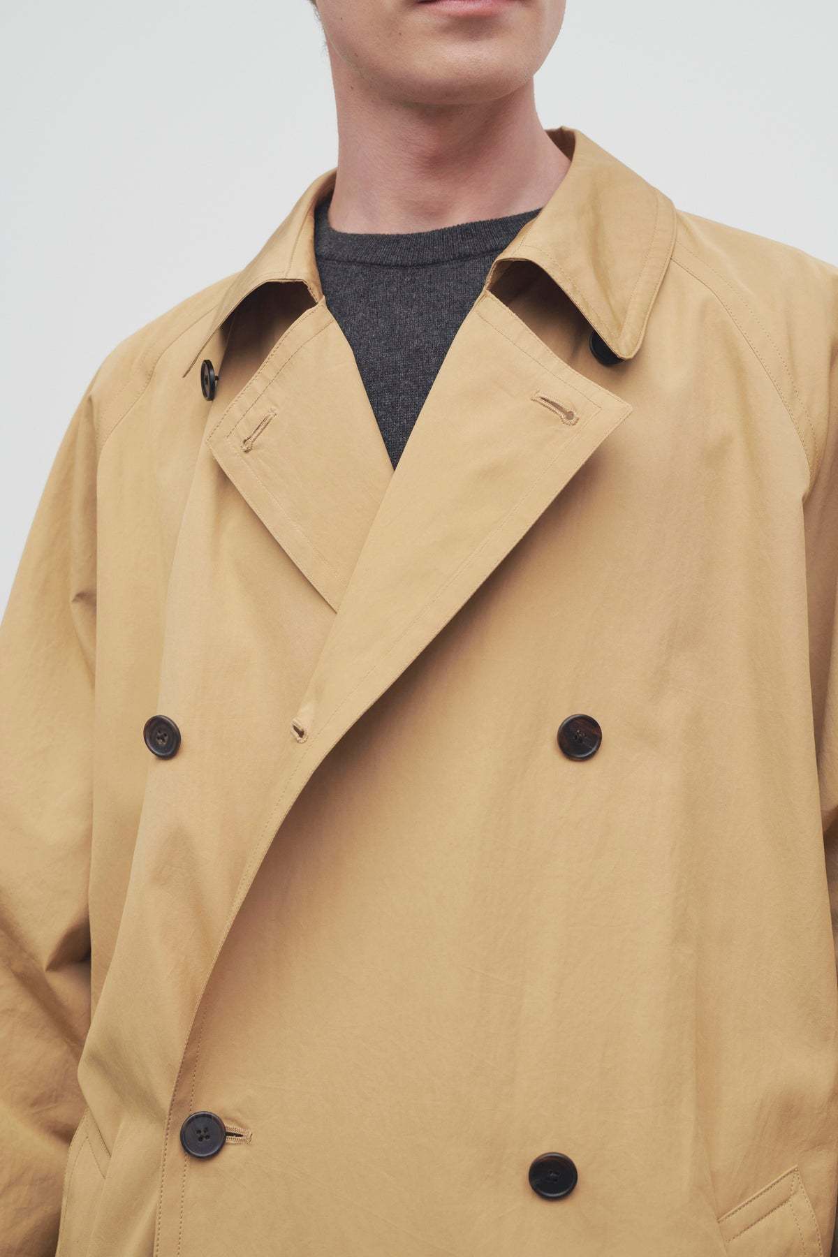 The Row Kold Double-breasted Windbreaker In Green