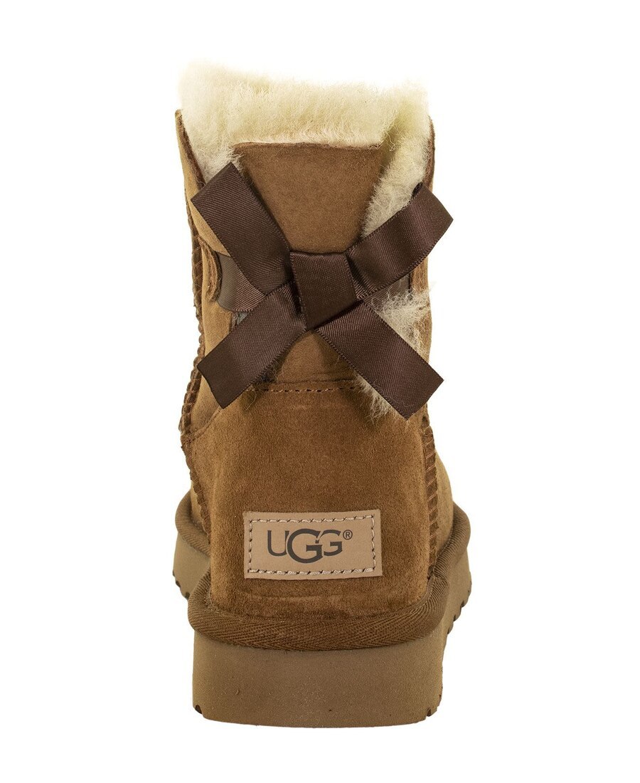 Ugg Bailey Bow Mini Ankle Boots In Brown