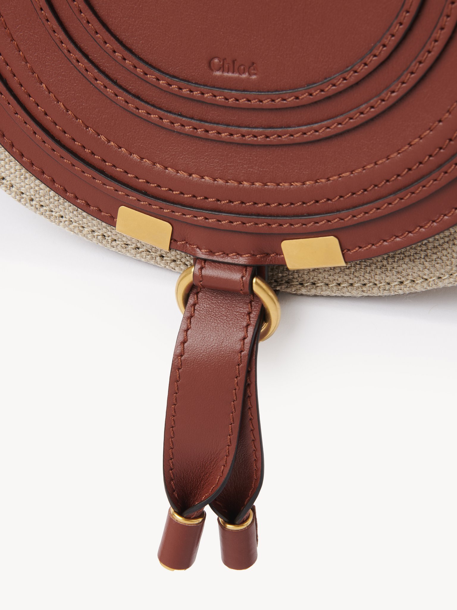 Chloé Marcie Leather Cross Body Bag In Brown