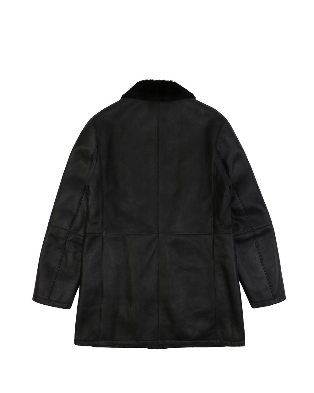 Ferragamo Lapel Coat In Black