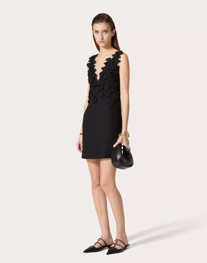 Valentino Garavani Vlogo Moon Zip-up Mini Shoulder Bag In Black