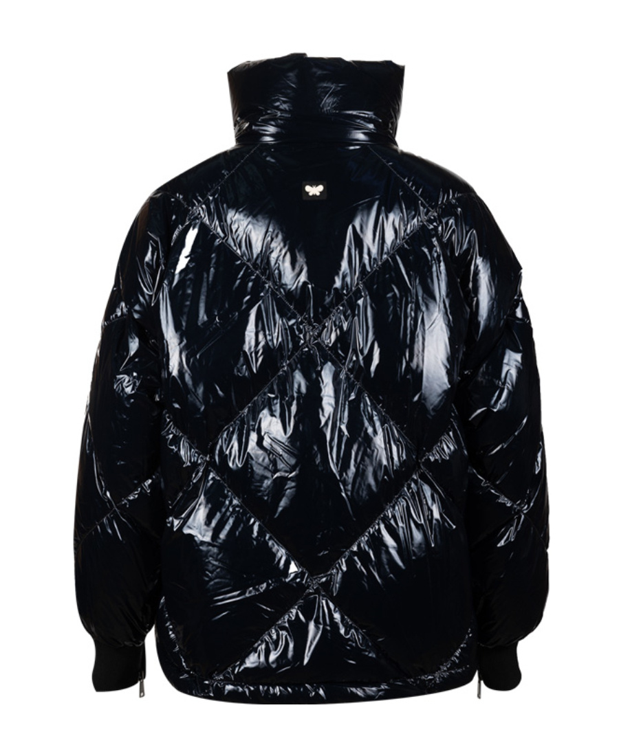 Max Mara Long-sleeved Down Jacket In Black