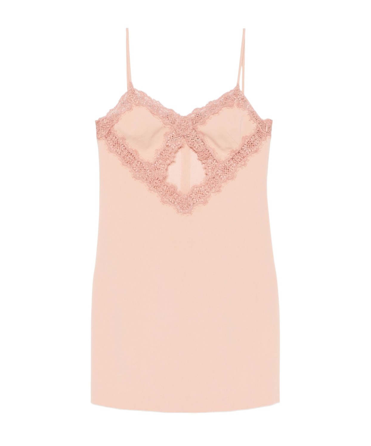Blumarine Lace-detail Mini Dress In Pink